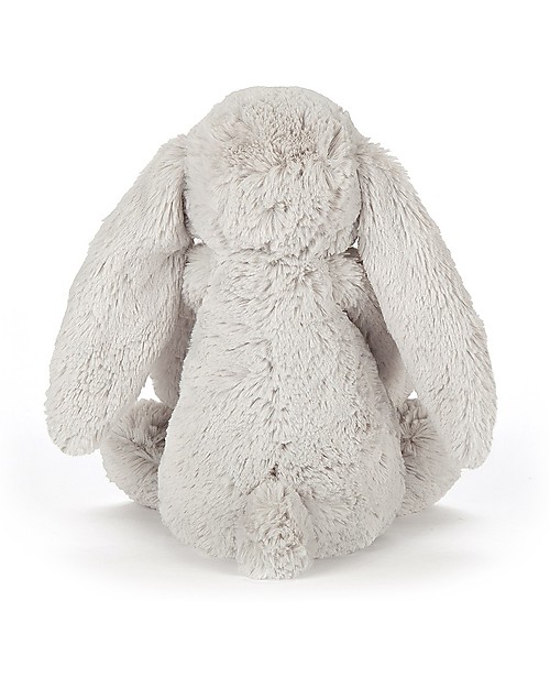 JellyCat Peluche Coniglietto Lunghe Orecchie con Fiori, Argento - 31 cm - Morbidissimo e dolce Peluche