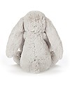 JellyCat Peluche Coniglietto Lunghe Orecchie con Fiori, Argento - 31 cm - Morbidissimo e dolce Peluche