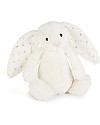JellyCat Peluche Coniglietto Lunghe Orecchie Luccicanti, Bianco (Medium) - 31 cm - Morbidissimo e dolce Peluche