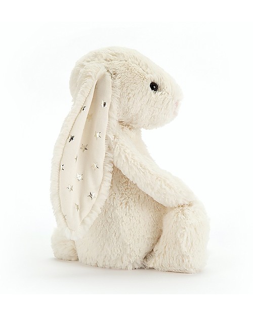 JellyCat Peluche Coniglietto Lunghe Orecchie Luccicanti, Bianco (Medium) - 31 cm - Morbidissimo e dolce Peluche