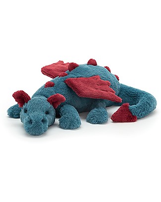 JellyCat Peluche Drago Dexter Dragon - 50 cm - Morbidissimo e divertente! Peluche
