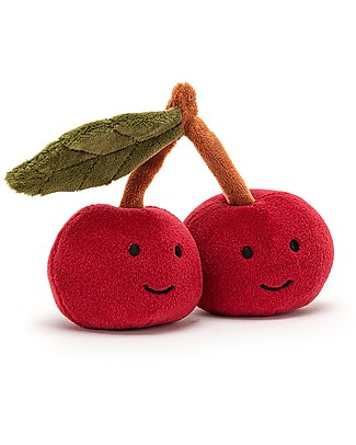 JellyCat Peluche Fabulous Fruit Ciliegie - 9 cm - Ultra-simpatica! Peluche