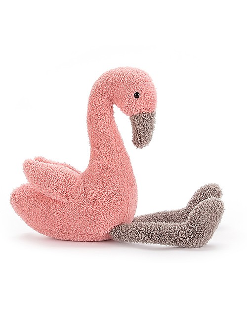 JellyCat Peluche Fenicottero Rosa Slackajack - 33 cm - Morbidissimo e divertente Peluche