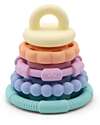 Jellystone Designs Gioco Impilabile e Massaggiagengive - Pastel - Silicone Alimentare Giochi per Neonati_