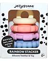 Jellystone Designs Gioco Impilabile e Massaggiagengive - Pastel - Silicone Alimentare Giochi per Neonati_