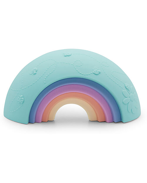 Jellystone Designs Gioco Impilabile - Over the Rainbow - Pastel - Silicone Alimentare Giochi Montessoriani