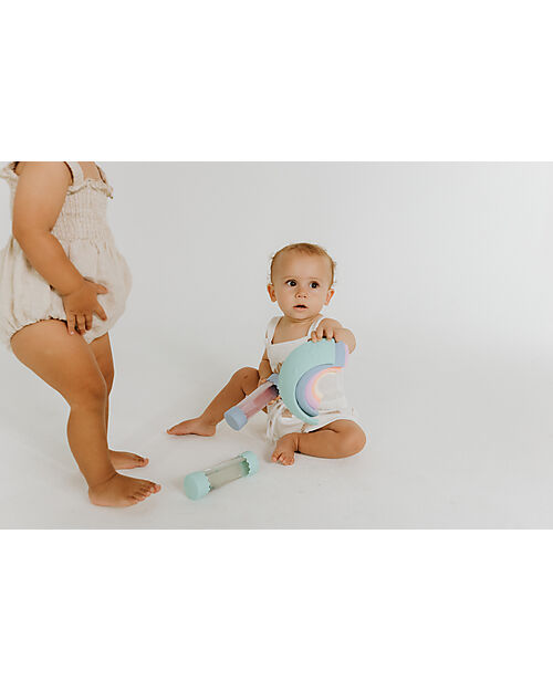 Jellystone Designs Gioco Impilabile - Over the Rainbow - Pastel - Silicone Alimentare Giochi Montessoriani