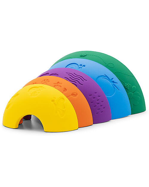 Jellystone Designs Gioco Impilabile - Over the Rainbow - Rainbow - Silicone Alimentare Giochi Montessoriani