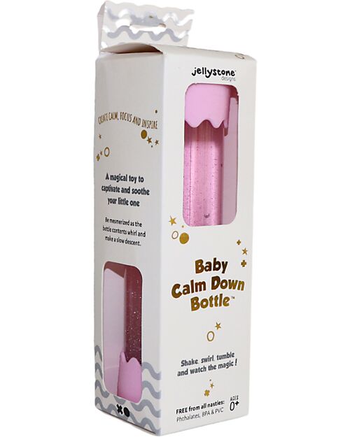 Jellystone Designs Gioco Sensoriale - Baby Calm Down Bottle - Bubblegum - con Glitter Giochi Sensoriali_