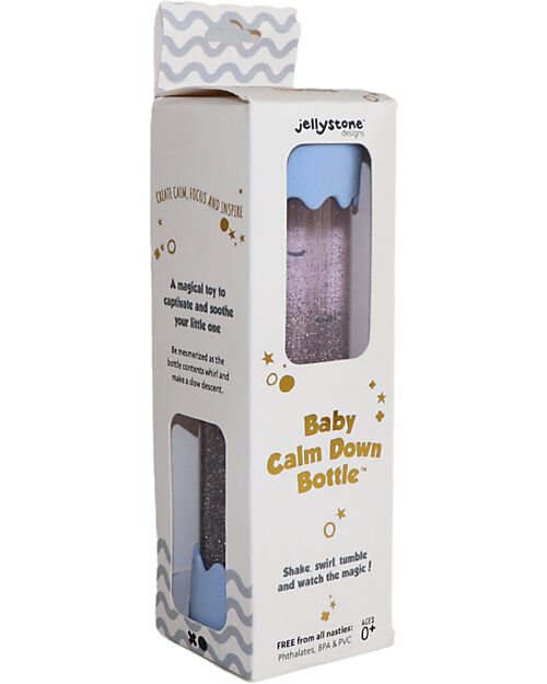 Jellystone Designs Gioco Sensoriale - Baby Calm Down Bottle - Soft Blue - con Glitter Giochi Sensoriali_