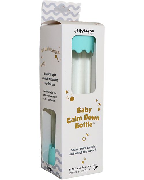 Jellystone Designs Gioco Sensoriale - Baby Calm Down Bottle - Soft Mint - con Glitter Giochi Sensoriali_