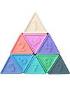 Jellystone Designs Set Gioco Triblox - 9 Tessere Triangolari - Rainbow Pastel - Silicone Giochi Montessoriani
