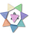 Jellystone Designs Set Gioco Triblox - 9 Tessere Triangolari - Rainbow Pastel - Silicone Giochi Montessoriani