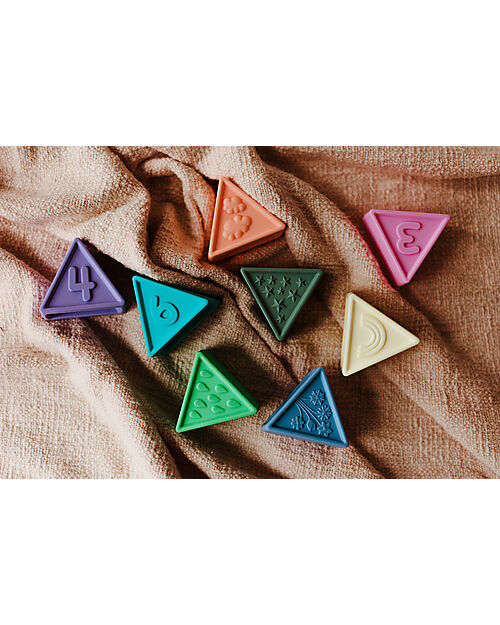 Jellystone Designs Set Gioco Triblox - 9 Tessere Triangolari - Rainbow Pastel - Silicone Giochi Montessoriani