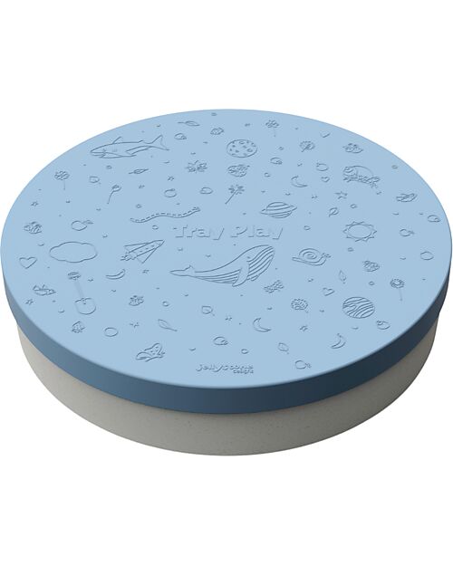Jellystone Designs Vassoio Sensoriale 2 in 1 - Tray Play - Soft Blue - Fibra di Bambù e Melamina Giochi Sensoriali_