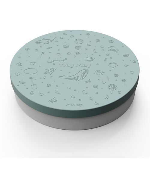 Jellystone Designs Vassoio Sensoriale 2 in 1 - Tray Play - Verde Salvia - Fibra di Bambù e Melamina Giochi Sensoriali_