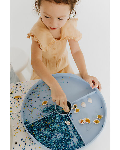 Jellystone Designs Vassoio Sensoriale 2 in 1 - Tray Play - Verde Salvia - Fibra di Bambù e Melamina Giochi Sensoriali_