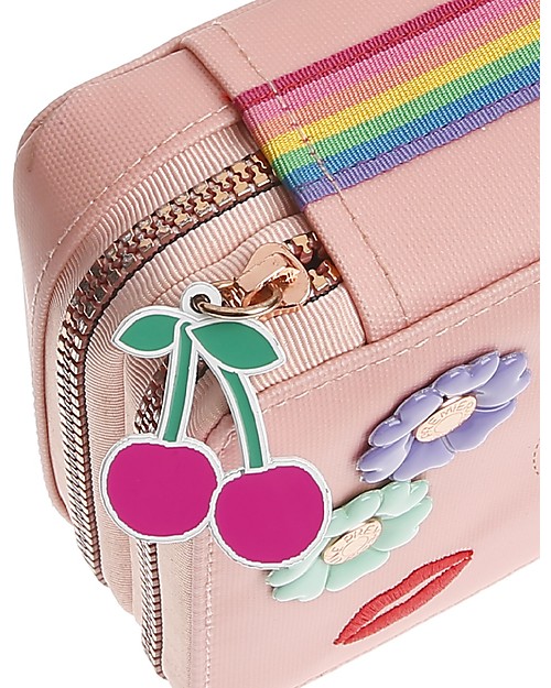 Jeune Premier Astuccio con Elastici e Doppia Zip - Lady Gadget Rosa - Completo di tutto l'occorrente! Astucci per la Scuola