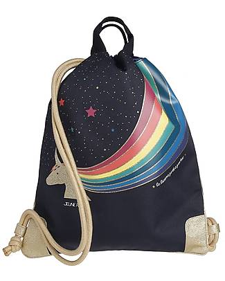 Jeune Premier Zainetto Morbido City Bag - Unicorn Gold - Blu Zaini Scuola