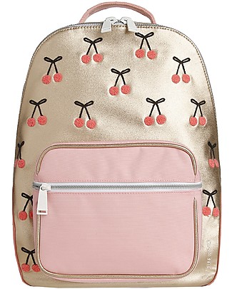 Jeune Premier Zaino Bobbie - Ciliegie Rosa/oro - Inserti in ecopelle! Zainetti