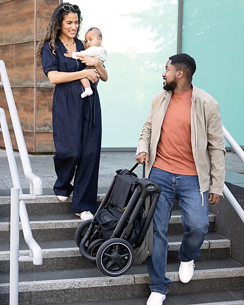 Joie Passeggino Finiti 4 in 1 - Ebony - Parapioggia e Adattatori Inclusi Passeggini Classici