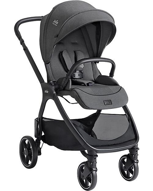 Joie Passeggino Valora 4 in 1 - Ebony - Compatto, Reversibile con Parapioggia e Adattatori - dalla Nascita fino a 22 kg Passeggini Classici