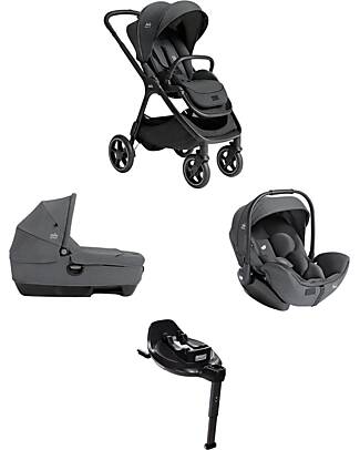 Joie Trio Finiti - Passeggino + Navicella Calmi R129 + Ovetto I-Level Pro + Base Encore - Ebony Passeggini Trio e Duo
