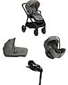 Joie Trio Finiti - Passeggino + Navicella Calmi R129 + Ovetto I-Level Pro + Base Encore - Evergreen Passeggini Trio e Duo