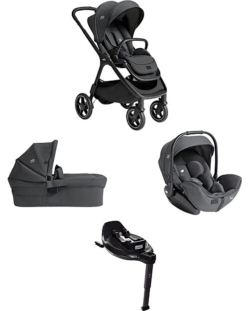 Joie Trio Finiti - Passeggino + Navicella Ramble XL + Ovetto I-Level Pro + Base Encore - Ebony Passeggini Trio e Duo