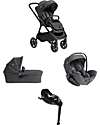 Joie Trio Finiti - Passeggino + Navicella Ramble XL + Ovetto I-Level Pro + Base Encore - Ebony Passeggini Trio e Duo