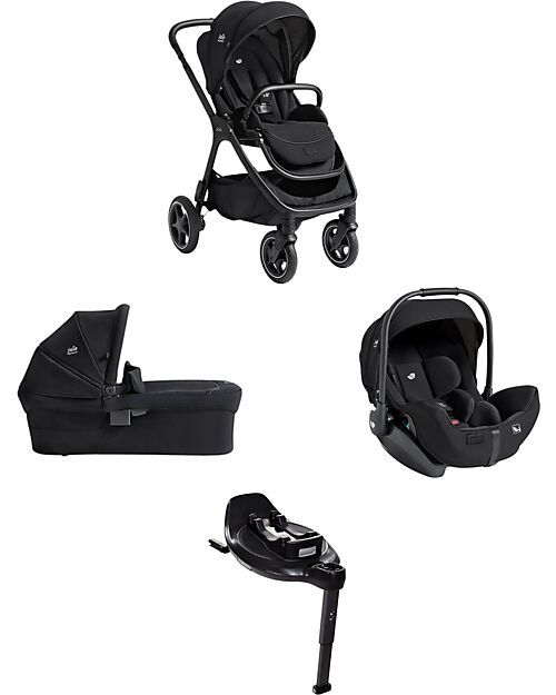 Joie Trio Finiti - Passeggino + Navicella Ramble XL + Ovetto I-Level Pro + Base Encore - Eclipse Passeggini Trio e Duo