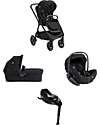 Joie Trio Finiti - Passeggino + Navicella Ramble XL + Ovetto I-Level Pro + Base Encore - Eclipse Passeggini Trio e Duo