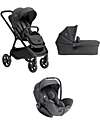 Joie Trio Finiti - Passeggino + Navicella Ramble XL + Ovetto I-Level Pro - Ebony Passeggini Trio e Duo