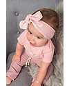 Jollein Baby Fascia per Capelli con Fiocco Polipo, Pacco da 2 (Rosa/Grigio) - 100% cotone biologico Accessori per Capelli