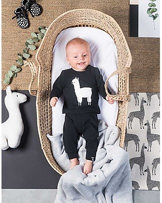 Jollein Baby Pantaloni Lunghi Lama, Nero - Cotone Biologico Pantaloni Lunghi