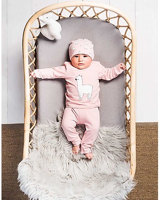 Jollein Baby Pantaloni Lunghi Lama, Rosa - Cotone bio Pantaloni Lunghi
