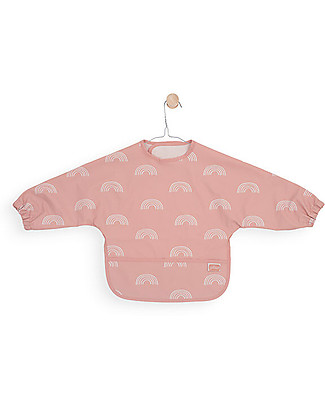 Jollein Bavaglino Impermeabile con Maniche - Arcobaleno Rosa Bavagli Coprispalla