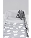 Jollein Copertina per Culla, Grigio con Nuvole - 75x100 cm Swaddle di Mussola
