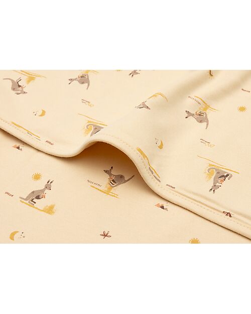 Jollein Copertina per Culla Jersey - 75x100 cm - Canguri - 100% Cotone Bio Coperte
