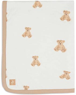 Jollein Copertina per Culla Jersey - 75x100cm - Teddy Bear - 100% Cotone Bio Coperte