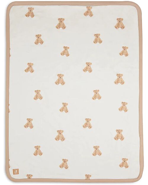 Jollein Copertina per Culla Jersey - 75x100cm - Teddy Bear - 100% Cotone Bio Coperte