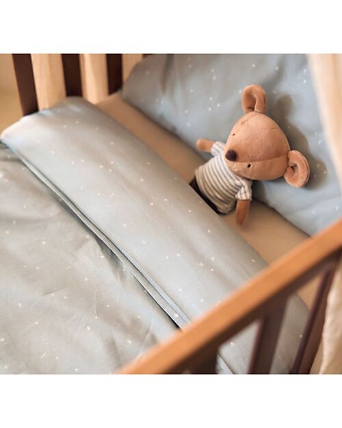 Jollein Copripiumino con Federa Twinkling - 100x140 cm - Verde Mare Set Copripiumino