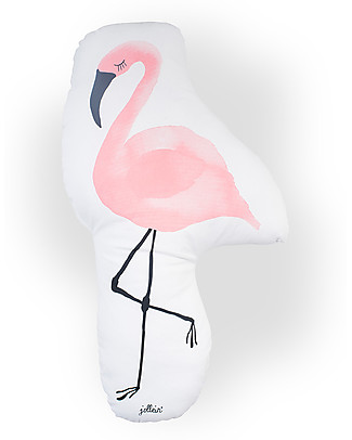 Jollein Cuscino Fenicottero Rosa - 100% Cotone Cuscini