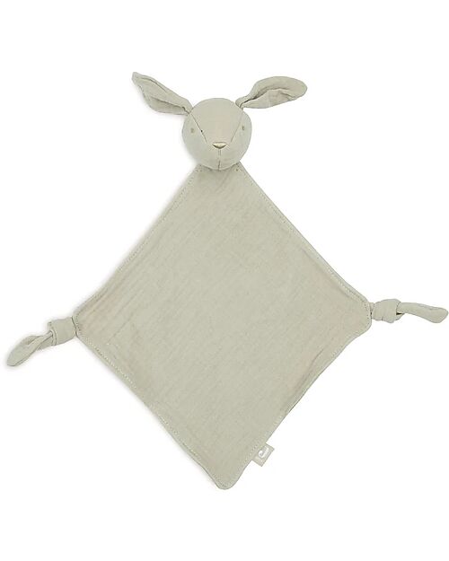 Jollein Doudou Coniglietto - Verde Oliva - 40x40 cm - 100% Cotone Doudou
