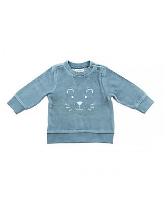 Jollein Felpa in Ciniglia Leoncino, Azzurro - Cotone Biologico Felpe