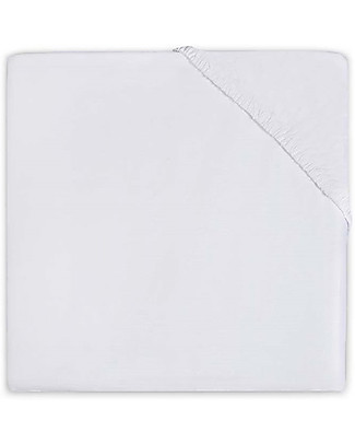 Jollein Lenzuolino con Angoli per Culla, Bianco - 40x80 cm - Jersey di cotone Lenzuola