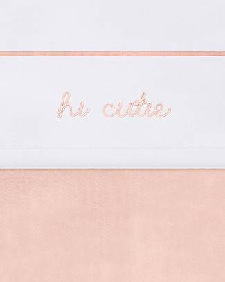 Jollein Lenzuolino per Culla Hi Cutie, Rosa, 75x100 cm, 100% cotone Lenzuola