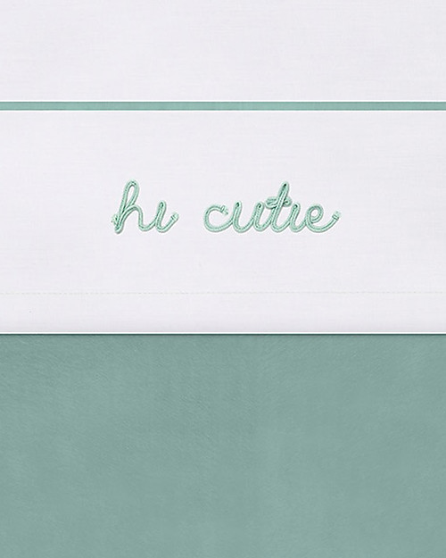 Jollein Lenzuolino per Culla Hi Cutie, Verde, 75x100 cm, 100% cotone Biancheria Culla