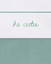 Jollein Lenzuolino per Culla Hi Cutie, Verde, 75x100 cm, 100% cotone Biancheria Culla