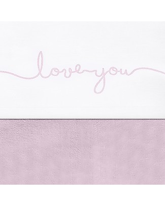 Jollein Lenzuolino per Culla Love You, Rosa, 75x100 cm - 100% cotone Lenzuola e Federe